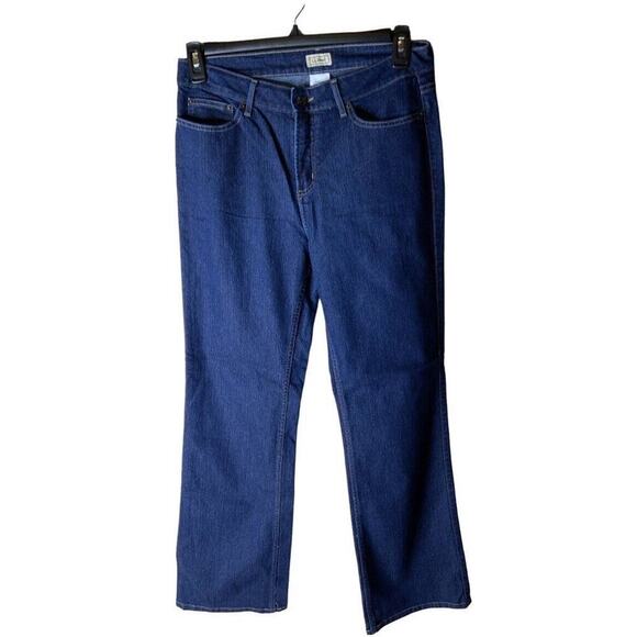 Vintage L.L. Bean Jeans Womens Size 12M Tall Stretch Straight Relaxed Fit Denim - Picture 1 of 7